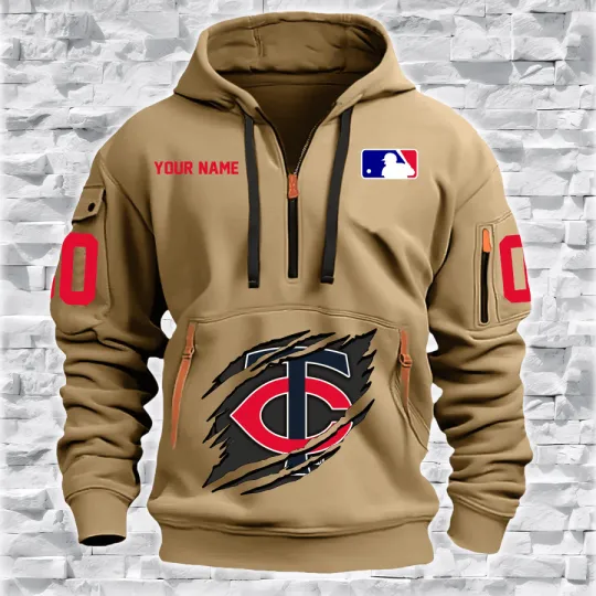 Minnesota Twins Quarter Zip Hoodie, Tactical Hoodie