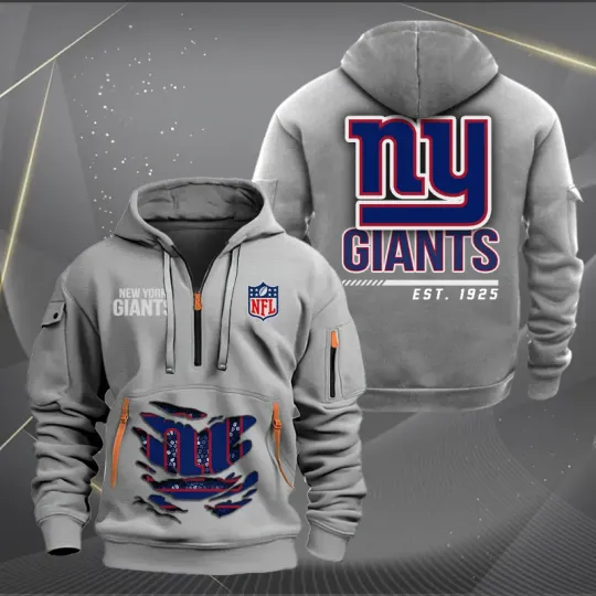 Discover New York Giants Quarter Zip Hoodie, Tactical Hoodie