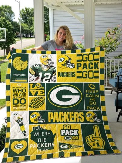 Green Bay Packers Fleece Blanket Gift For Fan