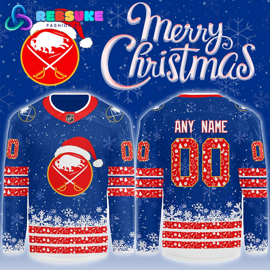 Discover Personalized Buffalo Sabres NHL Merry Christmas Premium Hockey Jersey