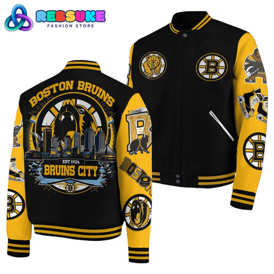Boston Bruins City NHL Baseball Jacket