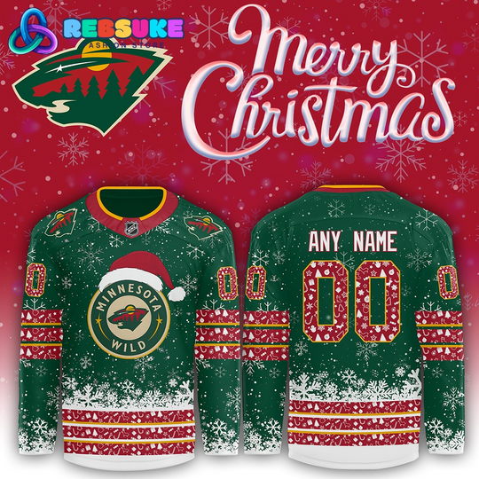 Discover Personalized Minnesota Wild NHL Merry Christmas Premium Hockey Jersey