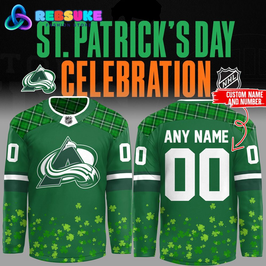Discover Personalized Colorado Avalanche x St.Patrick’s Day Jersey 2025