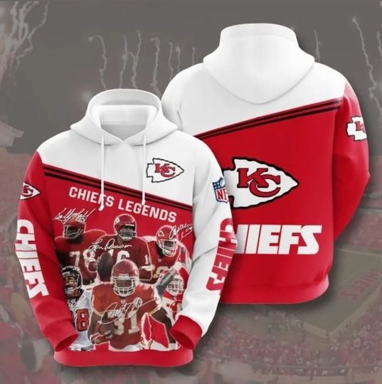 KANSAS CITY CHIEFS 3D HOODIE, legend