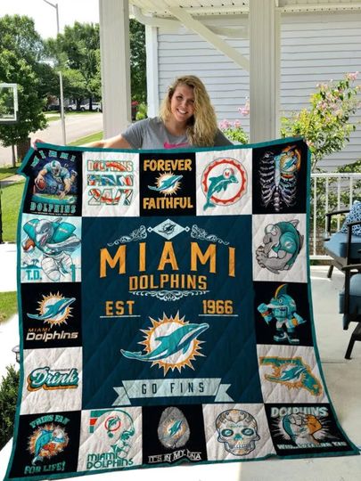 Miami Dolphins Fleece Blanket Gift For Fan