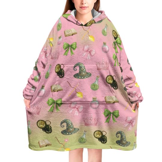 Wicked Defying Gravity Blanket Hoodie, Wicked The Musical Hoodie, Wizard Movie Hoodie, Witchy Christmas, Xmas Gift For Her Him Kids