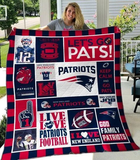 New England Patriots  Fleece Blanket Gift For Fan