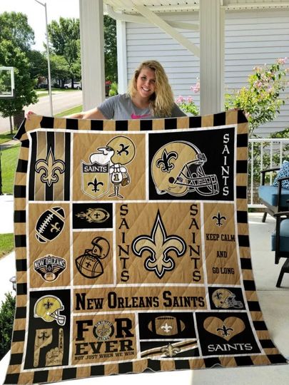 New Orleans Saints  Fleece Blanket Gift For Fan