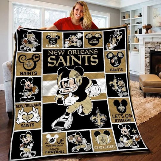 New Orleans Saints Fleece Blanket Gift For Fan