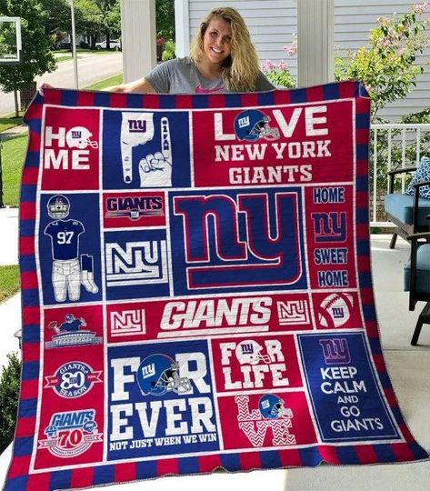 New York Giants Fleece Blanket Gift For Fan