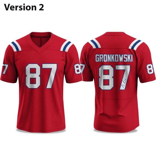 Patriots Rob Gronkowski Signature 2025 Football Jersey