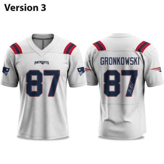 Discover Patriots Rob Gronkowski Signature 2025 Football Jersey