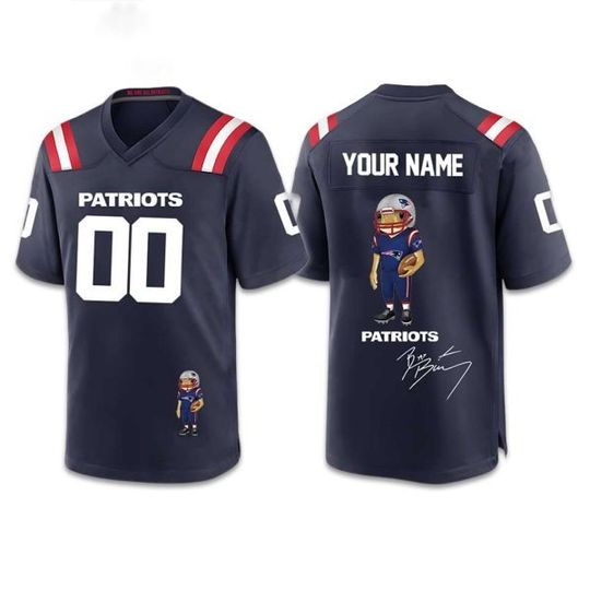 Personalized Patriots Bad Bunny Super Bowl 2026 Concho Football Jersey
