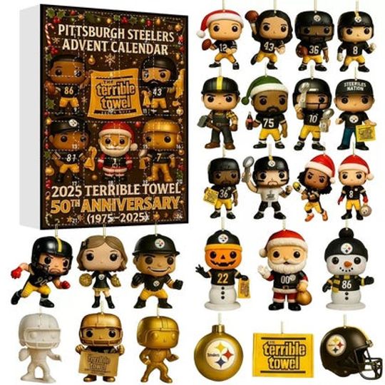 Discover Pittsburgh Steeler 50th Anniversary 2025 Acrylic Advent Calendar Blind Box