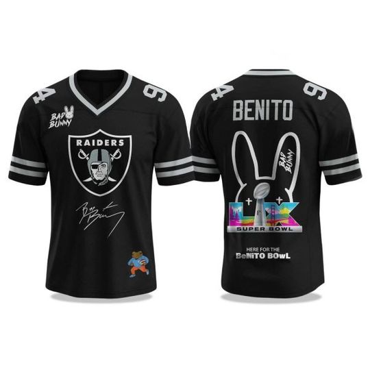 Raiders Bad Bunny Bowl LX 2025 2026 Jersey