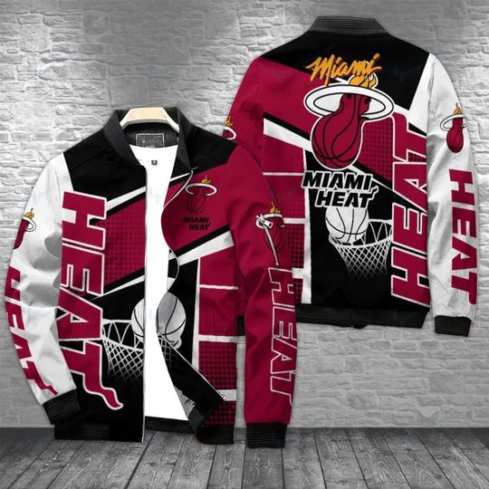Miami Heat Bomber Jacket for Men & Women – Premium Team Apparel