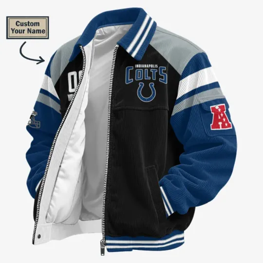 Discover Indianapolis Colts Classic Varsity Bomber Jacket
