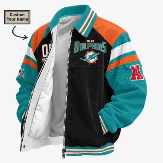 Miami Dolphins Classic Varsity Bomber Jacket