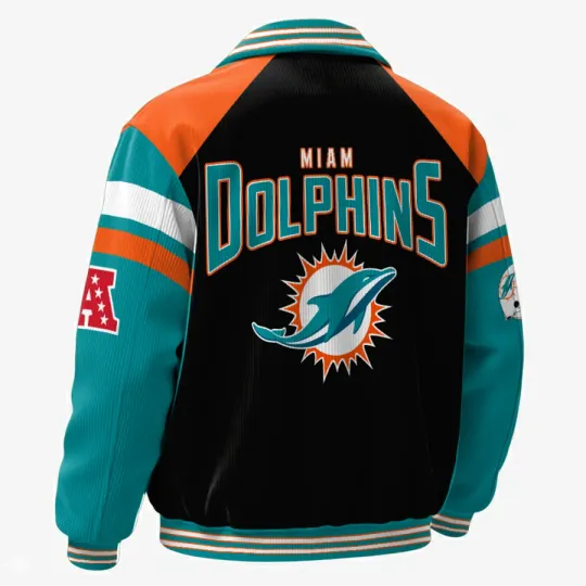 Miami Dolphins Classic Varsity Bomber Jacket
