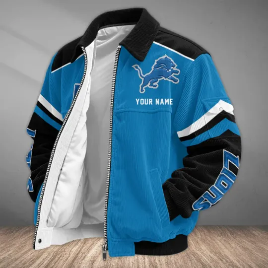 Detroit Lions Classic Varsity Bomber Jacket