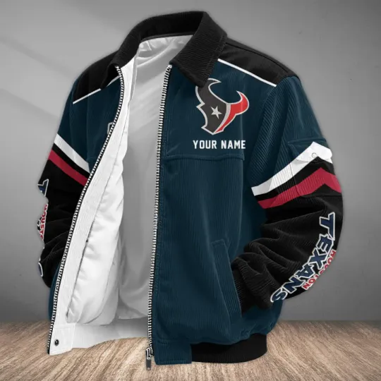 Discover Houston Texans Classic Varsity Bomber Jacket