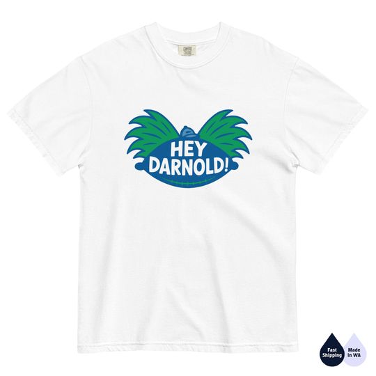 Discover Hey Darnold! T-Shirt | Playoff Drop 1 | Seattle Football X '90s Cartoons X RCDC Tee [Ships Fast]
