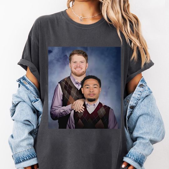 Discover Sam Darnold Jaxon Smith-Njigba Seattle Seahawks Step Brother Football Vintage Comfort Color Shirt