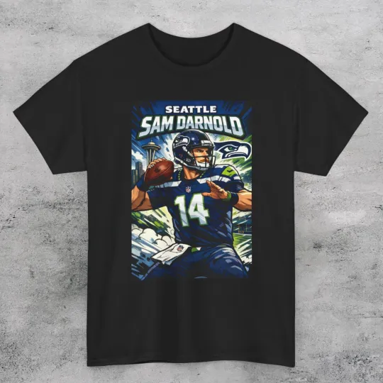 Discover SAM DARNOLD SEAHAWKS COMIC STYLE Football T-Shirt