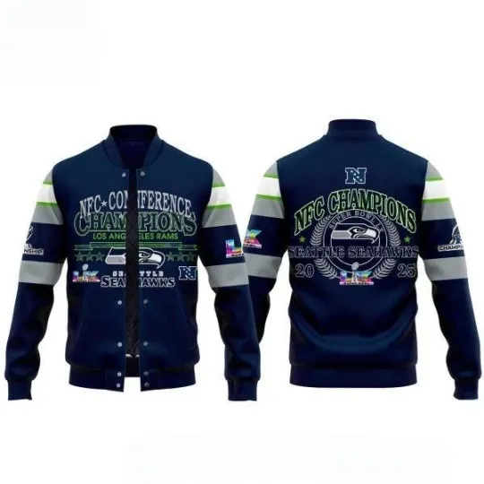Discover Seahawks Conference Champions 2025 Baseball Jacket