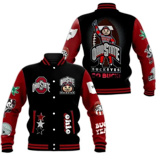 Discover Ohio States Buckeye Baseball Jacket Gift, Special Design Varsity Jacket