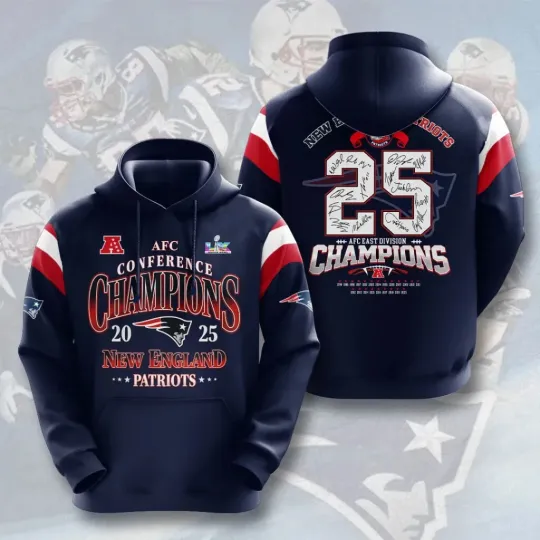 Discover Patriots AFC Champions 2026 3D Apparel