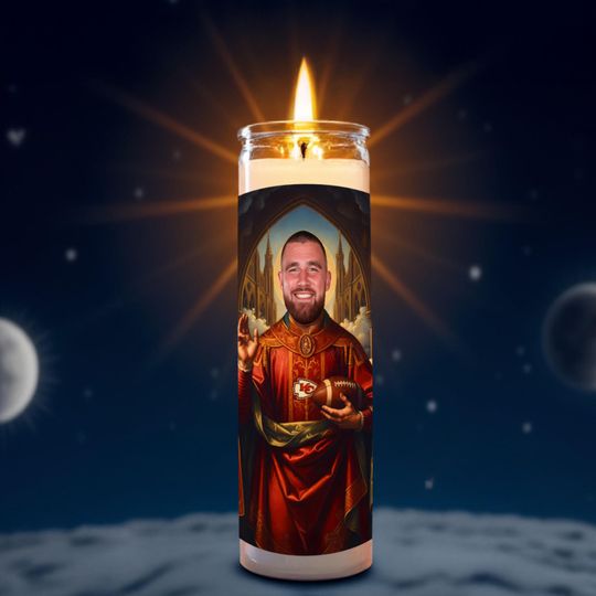 Saint Travis Kelce Celebrity Prayer Candle