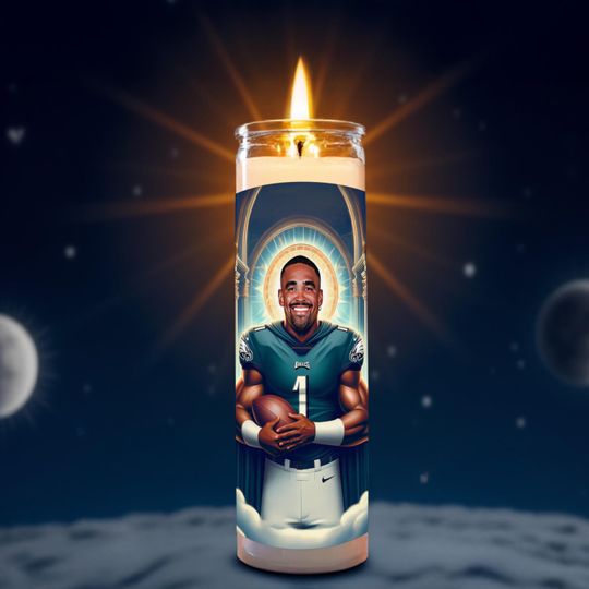 Discover Saint Jalen Hurts Celebrity Prayer Candle