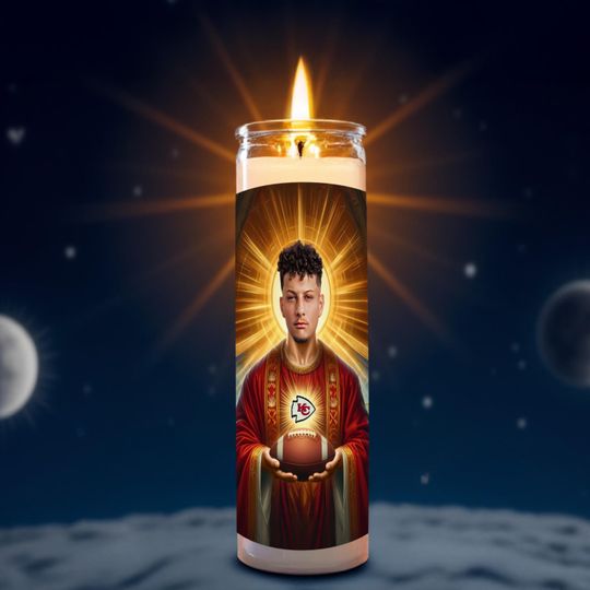 Discover Saint Patrick Mahomes Celebrity Prayer Candle