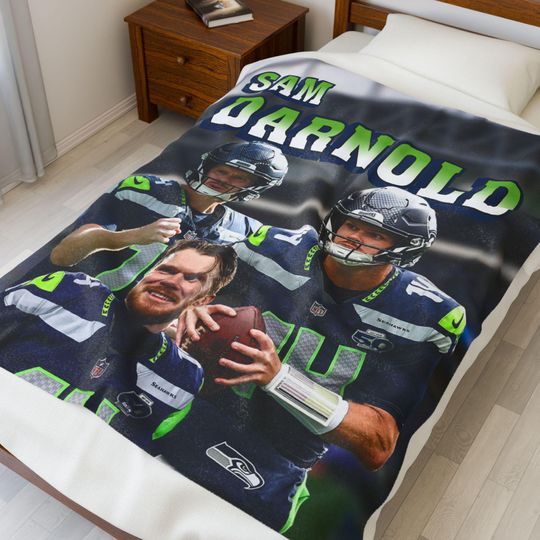 Discover Sam Darnold Blanket | Seattle Football Throw Blanket | Bedroom Decor Gift Idea
