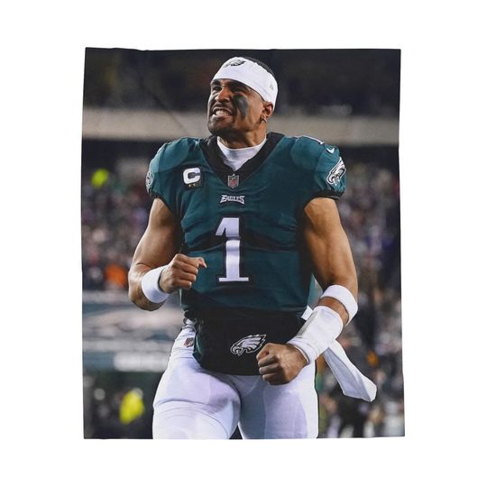 Jalen Hurts Throw Blanket: Philadelphia Football Fan Decor