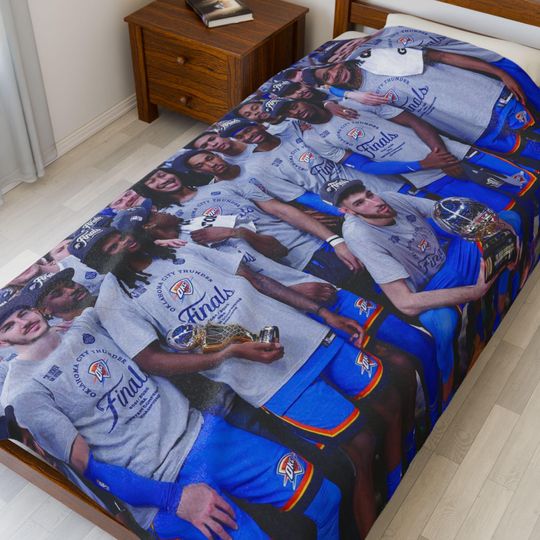 Discover Oklahoma City Championship Throw Blanket: OKC Bedroom Decor