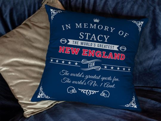 New England Patriots Memorial Pillow - Custom Sports Fan Gift