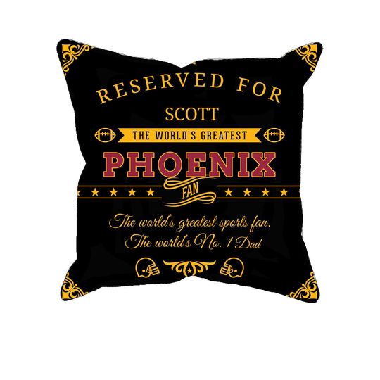 Personalized Phoenix Football Pillow Case: Arizonna Cardinals Fan Gift