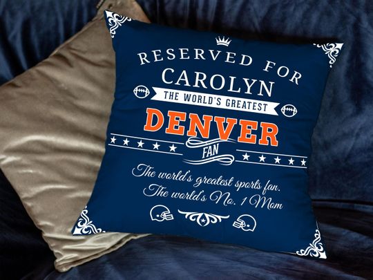 Denver Football Throw Pillow Cover, Customized Denver Broncos Sports Fan Pillowcase, American Football Super Bowl Decor
