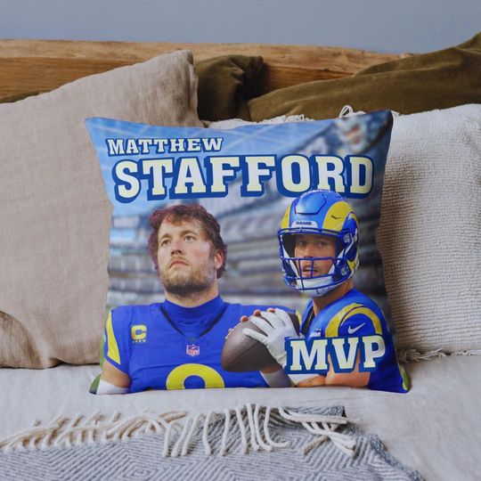 Discover Matthew Stafford MVP Pillow | LA Football Home Decor