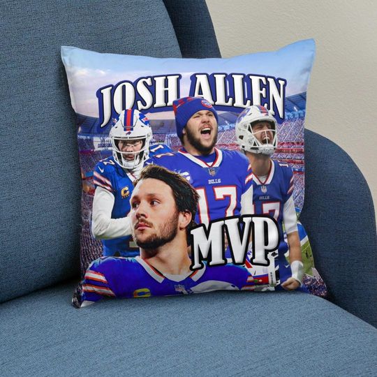 Josh Allen MVP Throw Pillow - Buffalo Football Home Decor