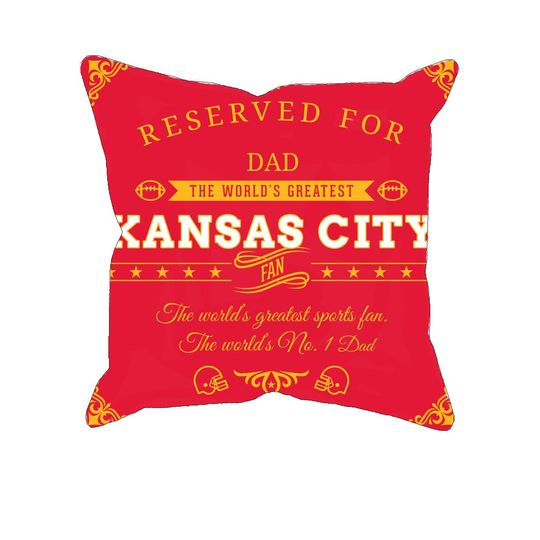 Personalized Kansas City Chiefs Pillow Case, Football Fan Gift