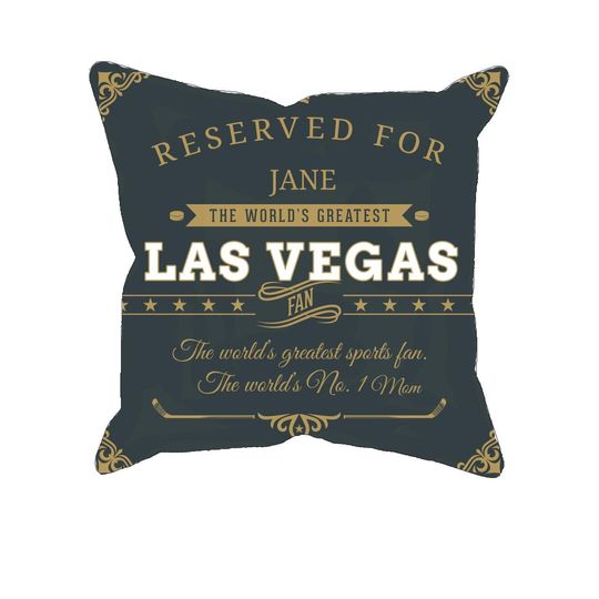 Discover Personalized Las Vegas Hockey Throw Pillow Cover for Golden Knights Fans, NHL Ice Hockey Decor