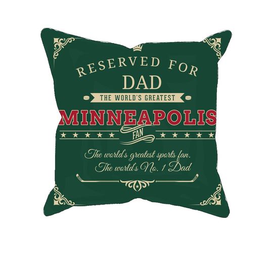 Discover Personalized Minneapolis Hockey Pillow Cover for Minnesota Wild Fans, NHL Ice Hockey Throw Pillow Case