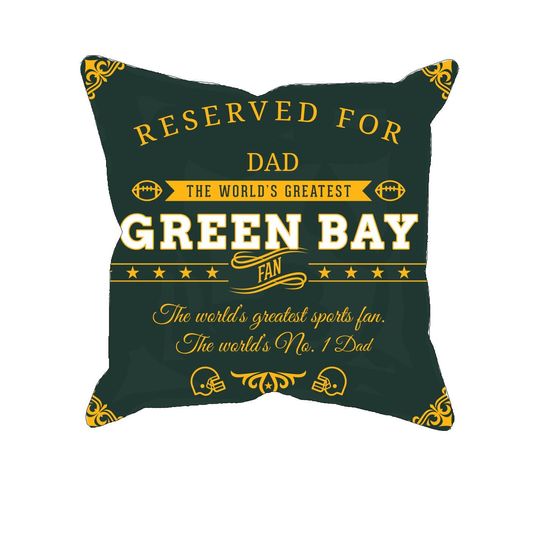 Personalized Green Bay Football Pillow Case: football Super Bowl Gift