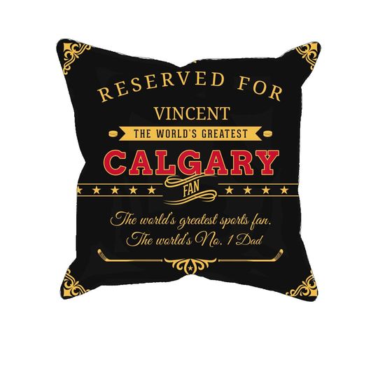 Discover Personalized Calgary Hockey Fan Pillow Case: NHL Gift
