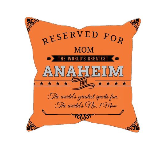 Discover Personalized Anaheim California Hockey Throw Pillow Cover, Custom NHL Ice Hockey Pillow for Ducks Fans