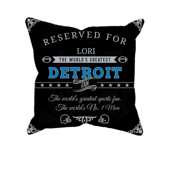 Personalized Detroit Lions Pillow Case: Football Fan Gift