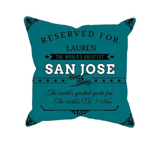 Personalized San Jose Sharks Hockey Pillow Case: NHL Fan Gift